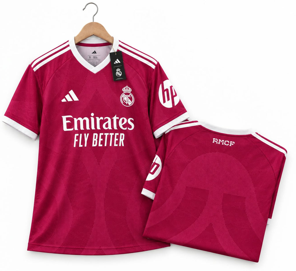 Real Madrid 2026/27 Third Jersey front with folded back showing name and number | Athelex Pakistan