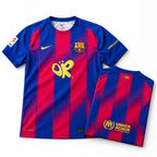 Barcelona x Olivia Rodrigo Jersey 2025-26 front with folded back showing player name and number | Athelex Pakistan