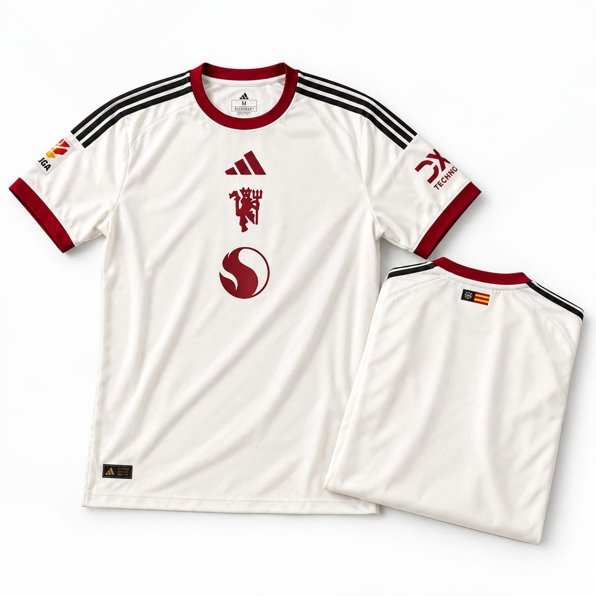 Manchester United 2026/27 Third Jersey front with folded back showing player name and number | Athelex Pakistan