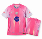 FC Barcelona Pink Special Edition Jersey 25/26 front with folded back showing player name and number | Athelex Pakistan